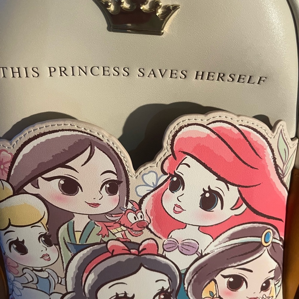 2 Disney Princess LoungeFly Backpacks and one wallet 👑👑👑👑👑👑👑👑👑 - Picture 2 of 14